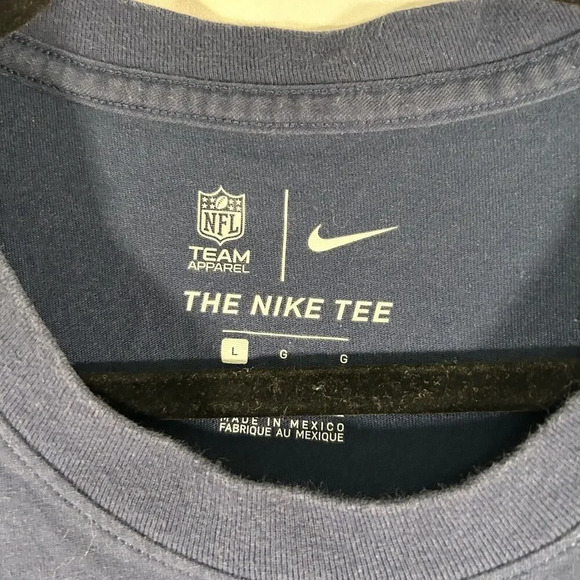 Dallas Cowboys Nike Shirt Men's Large Blue Short Sleeve Crew Neck Dri-Fit - Picture 6 of 10